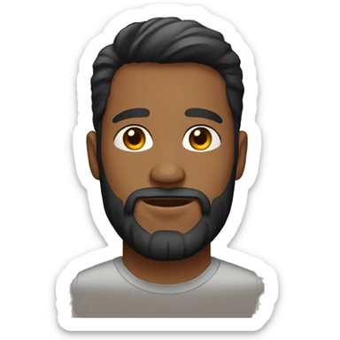 man with a beard in his 20's sticker