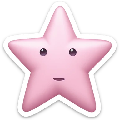 pastel pink star sticker