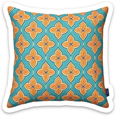 Cozy Moroccan throw pillow sticker