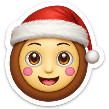 gere um emoji fofo de uma rena de natal sticker