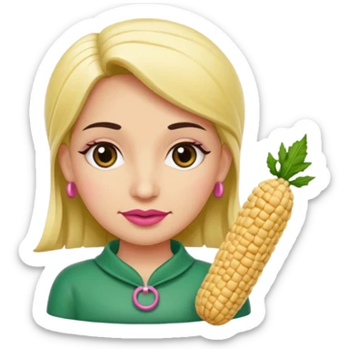 Un tamal femenino animado/caricaturado con moño, muy enferma con un termómetro en la boca. sticker