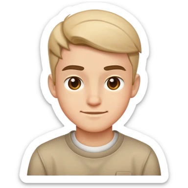 boyish smirk sticker