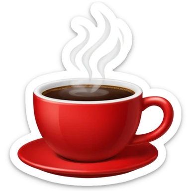 cup of coffe red sticker