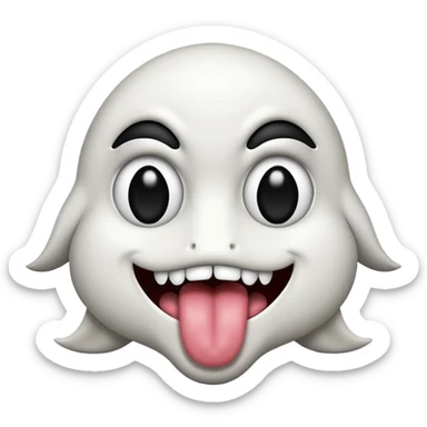 Ojos X boca ondulada y con lengua afuera como el logo de nirvana sticker