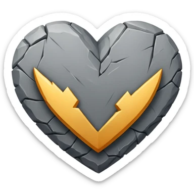 Corazón de piedra sticker