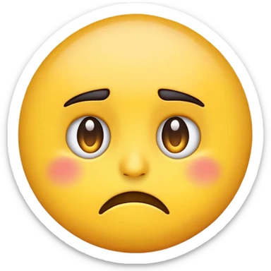 A yellow emoji circle raising its eyebrow looking confused  sticker
