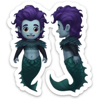 goth merman sticker