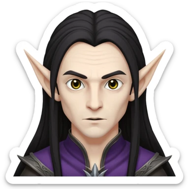dark elf man sticker