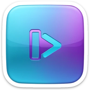 Purple and Cian Symbol youtube app sticker