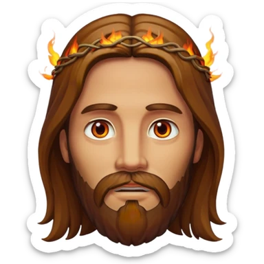 Jesus with burnig Eyes like in Revalation  sticker