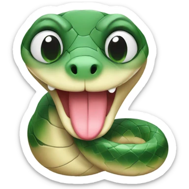 Cute snake who give a kiss sticker