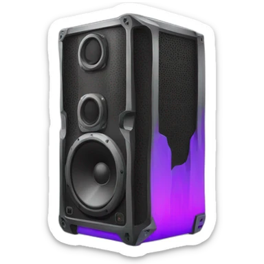 Large rave speakers tower sticker