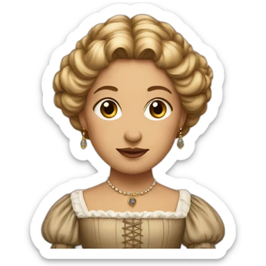Renaissance lady sticker