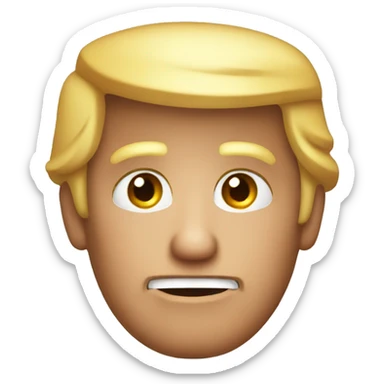 Donald trump Apple emoji style  sticker
