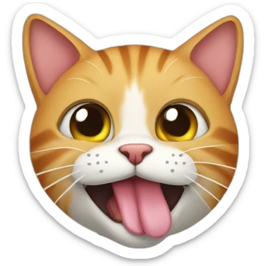 a cat licking its butt sticker