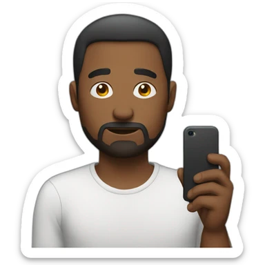 man holding phone sadly sticker