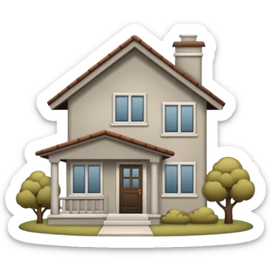 A House Emoji (like this one:🏡),but the color Is Greige Comfy sticker