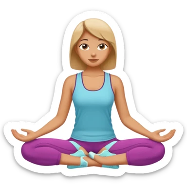 The woman who just woke up is stretching lazily sticker