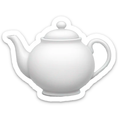 White teapot sticker