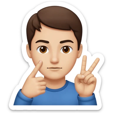 Side eye flipping someone off sticker