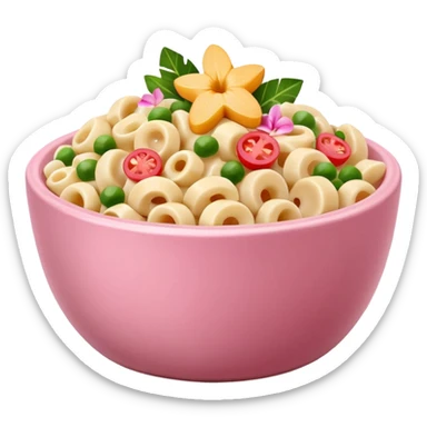 Hawaiian Mac salad light pink bowl sticker