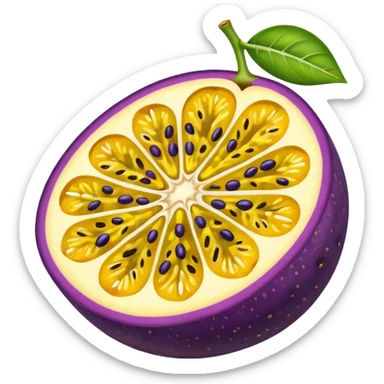 passion fruit sliced sticker