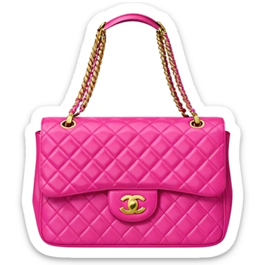 chanel bag color bright pink sticker