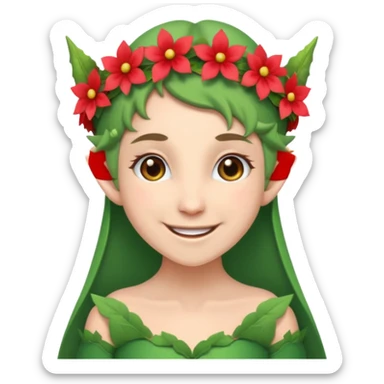 Elf with Flower Crown sticker