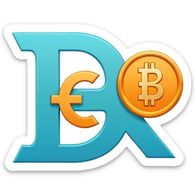 "Create a small emoji-style fintech icon showing a blue 'e' combined with an Indian Rupee symbol featuring saffron and green stripes, flat vector style, clean and modern UI icon." sticker