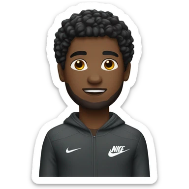 Black man with nike tracksuit sticker