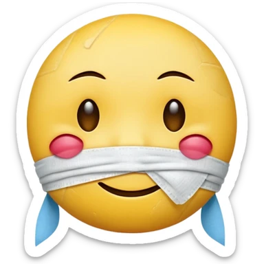 injured tellow smiley guy sticker