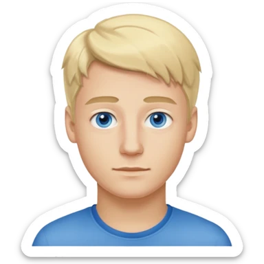 German 20 year old man blonde hair blue eyes  sticker