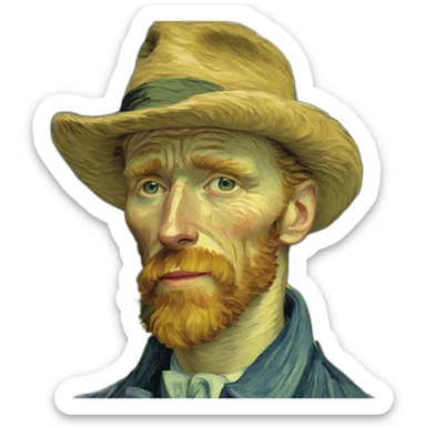vincent van gogh wink sticker