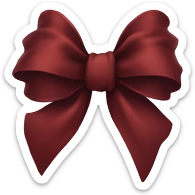 dark red bow sticker