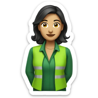mexican female architect with green tsirt sticker