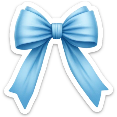 coquette bow blue sticker