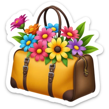 Flower bouquet travel sticker