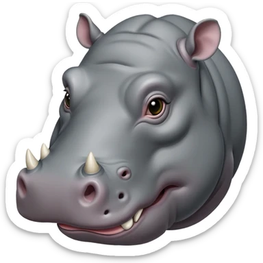 Hippo and Rhino sticker