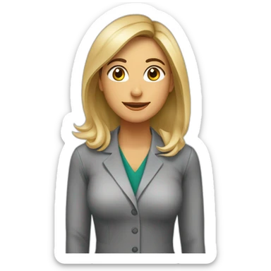 Fisioterapeuta trabajando morena cabello liso sticker