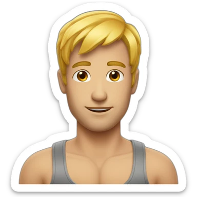 homme leve bras profil sticker