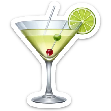 cosmopolitan with a twist of lime hanging down sticker