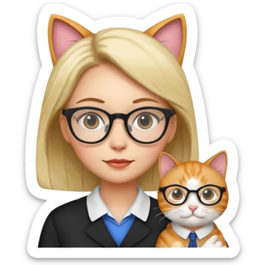 this emoji "👩🏻‍🏫" but the woman is a cat sticker