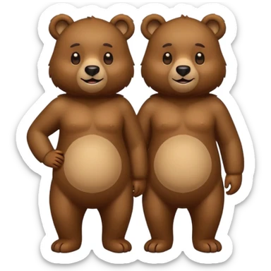 Bear couple sticker