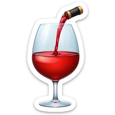 Corazón vino sticker