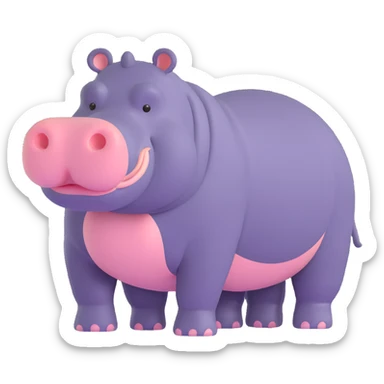 Hippo sticker