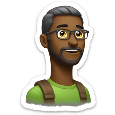 a programmer in awe of the beauty of his code sticker