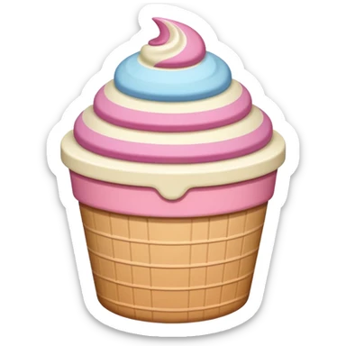 Neopolitan Ice-cream Tub sticker