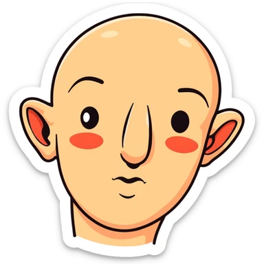 nose with redness under nostrils sticker