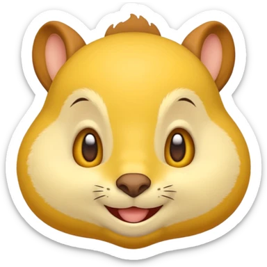 puffed up cheeks, like squirrel cheeks… but on a regular emoji sticker