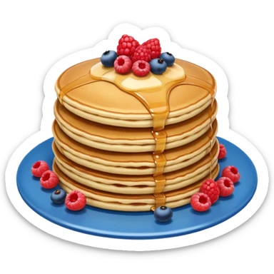 Pancakes with berries on top sticker